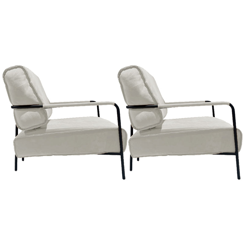 Upholstered Lounge Chair Arms Include Solid Color Chair with Cushion