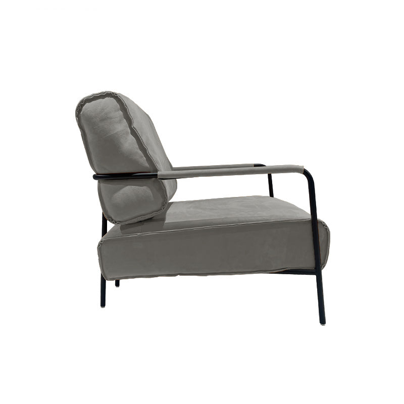 Upholstered Lounge Chair Arms Include Solid Color Chair with Cushion