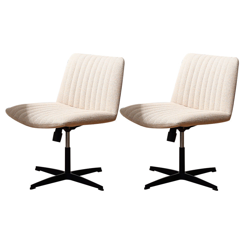 Office Swivel Lounge Chair Armless Solid Color Chair with Cushion