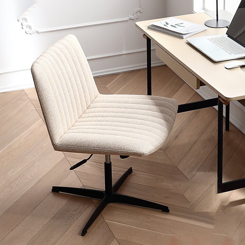 Office Swivel Lounge Chair Armless Solid Color Chair with Cushion