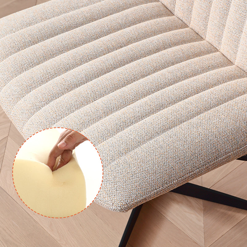 Office Swivel Lounge Chair Armless Solid Color Chair with Cushion