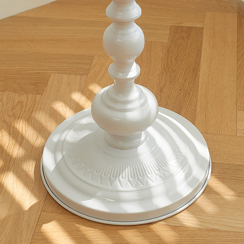 Modernistic Metal Round Side End Table 20.5" Tall Pedestal End Table