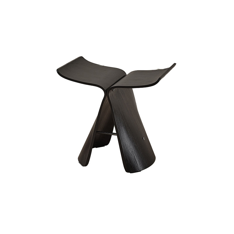 15.7" Tall Trestle End Table Scandinavian Solid Wood Side Table