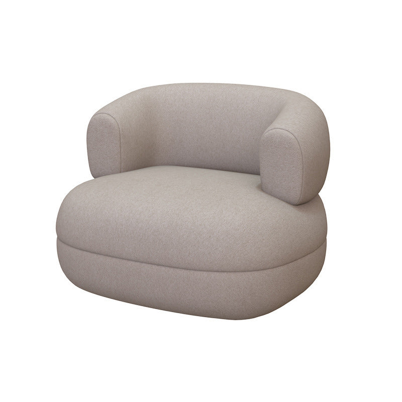 Contemporary Faux Leather Tuxedo Arm Curved Sofa for Living Room