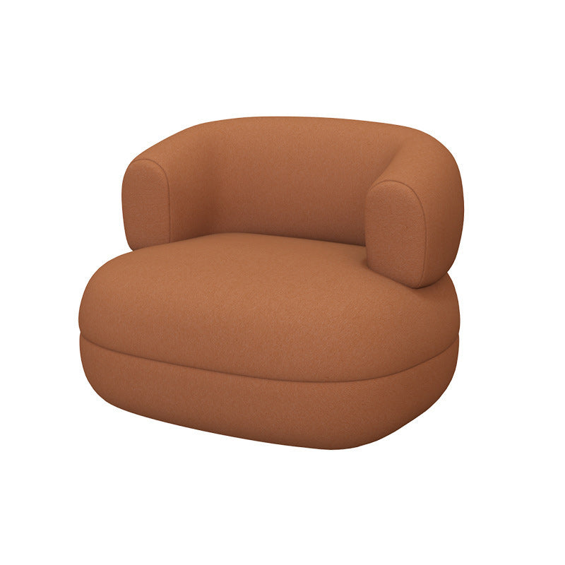 Contemporary Faux Leather Tuxedo Arm Curved Sofa for Living Room