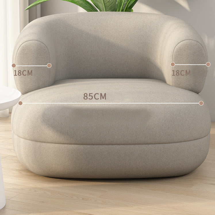 Contemporary Faux Leather Tuxedo Arm Curved Sofa for Living Room