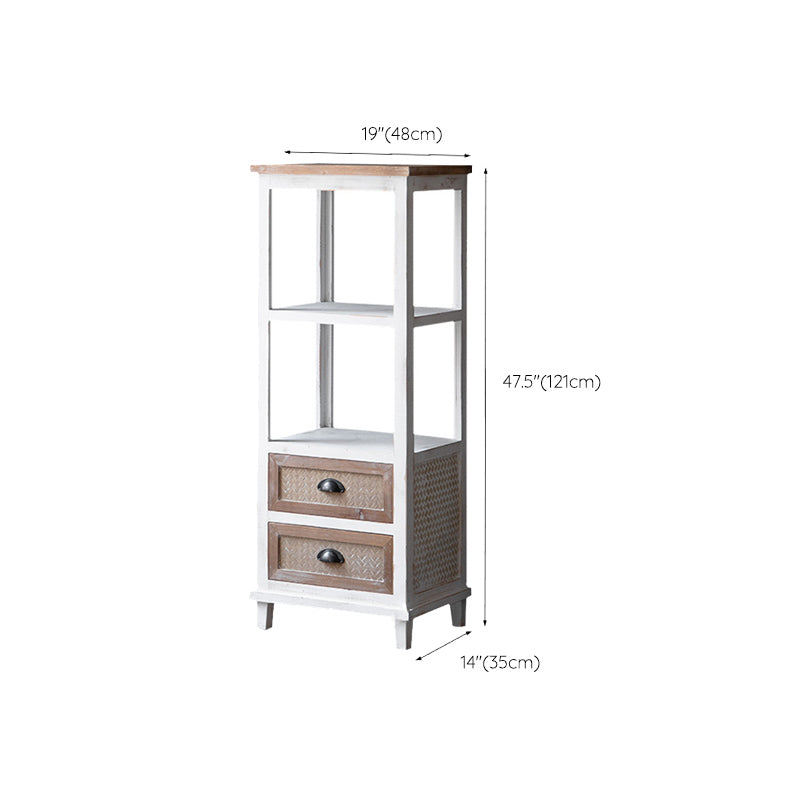 Distressed Wood 1 - Door Accent Cabinet Industrial Shelves Included Cabinet with Drawers