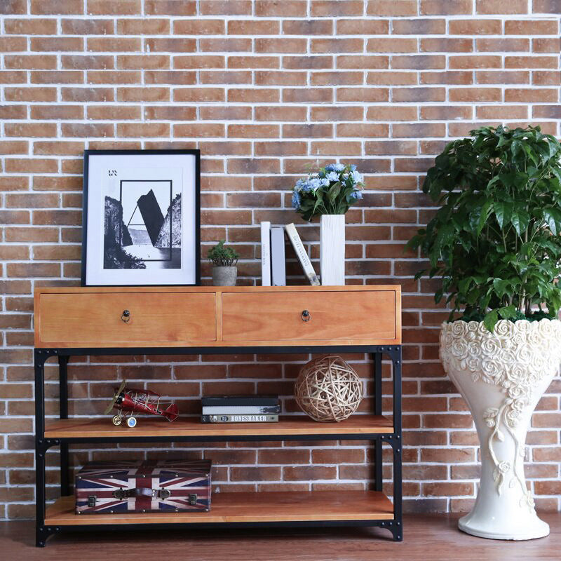 33.5" Tall Wood 2 - Drawer Chest Modern 3 Tier Storage Cabinet