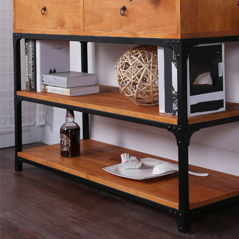 33.5" Tall Wood 2 - Drawer Chest Modern 3 Tier Storage Cabinet