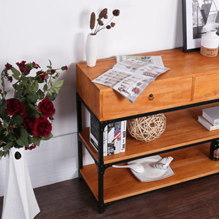 33.5" Tall Wood 2 - Drawer Chest Modern 3 Tier Storage Cabinet