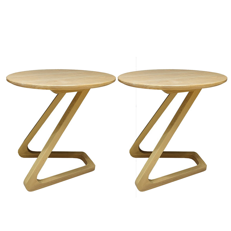Side Table Solid Wood Abstract Round Scandinavian Living Room End Table