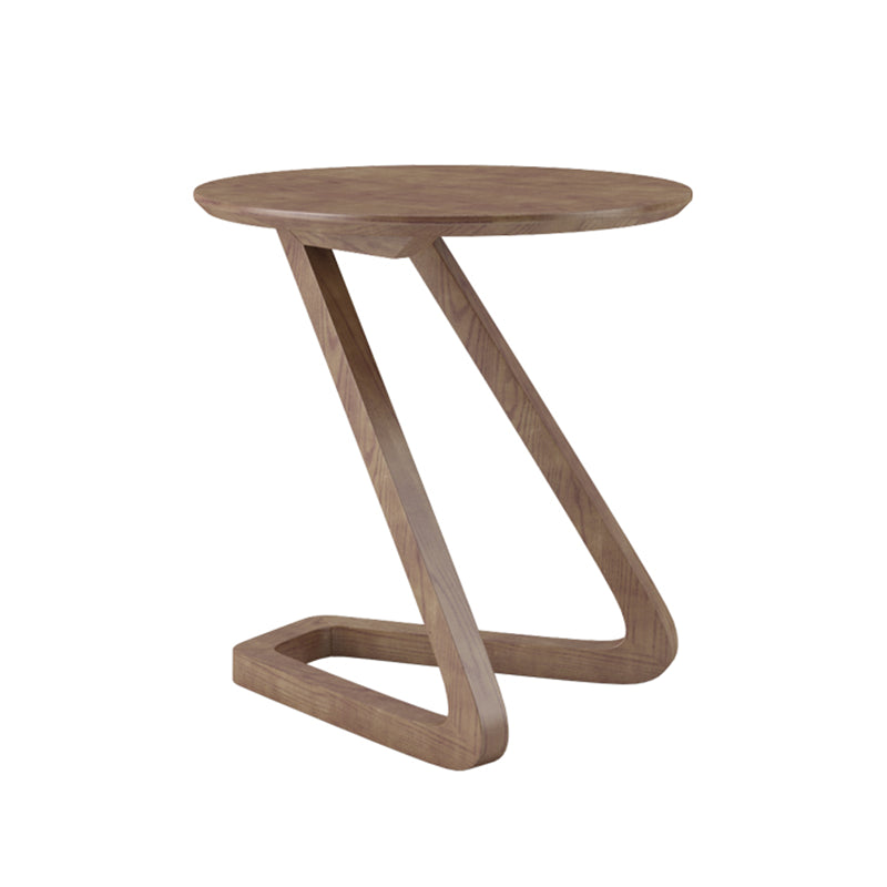 Side Table Solid Wood Abstract Round Scandinavian Living Room End Table