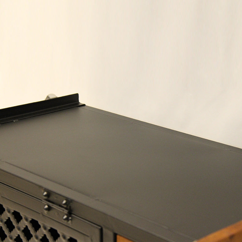 2 - Drawer 31.5" Tall Chest Metal & Wood 2 - Door Storage Cabinet