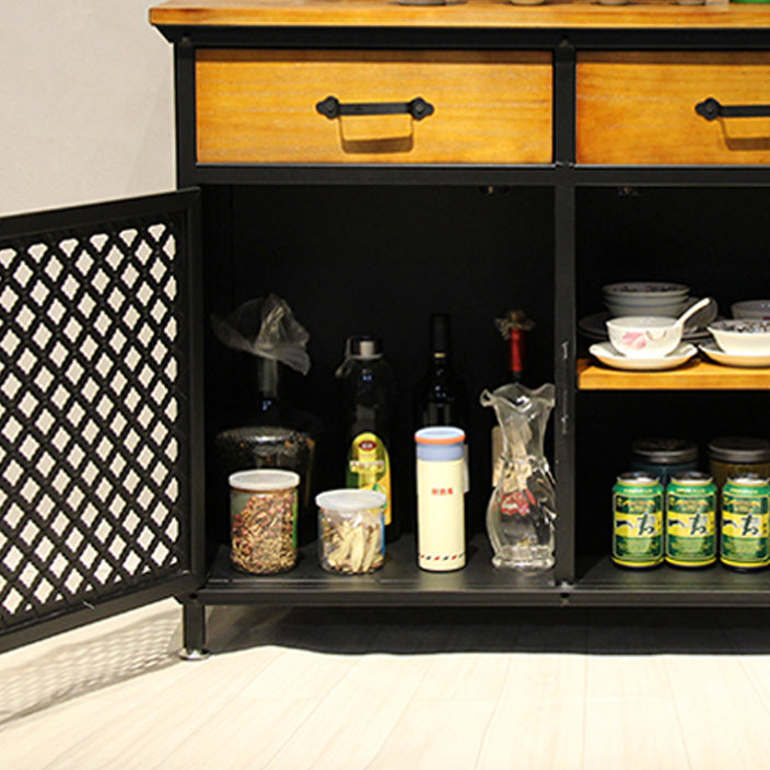 2 - Drawer 31.5" Tall Chest Metal & Wood 2 - Door Storage Cabinet