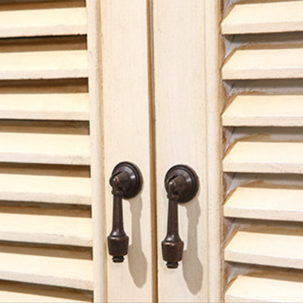 47.2" Tall 2/3 - Door Hand Painted Accent Cabinet with Drawers - Wood