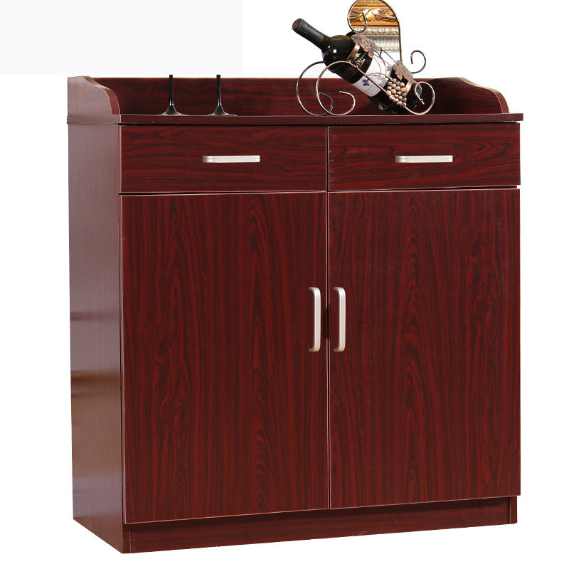 35.4" Tall 2 - Door and 2 - Drawer Accent Cabinet Faux Wood Storage Cabinet