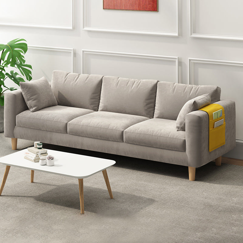Contemporary 29.5" H 3- Seater Square Arm Sofa for Living Room