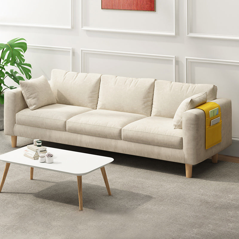 Contemporary 29.5" H 3- Seater Square Arm Sofa for Living Room