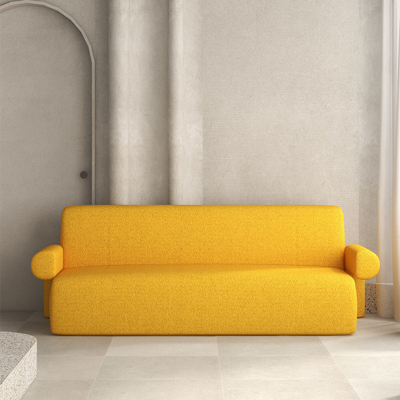 Contemporary Wool Sofa with Tight Back and Recessed Arm,35.43" W