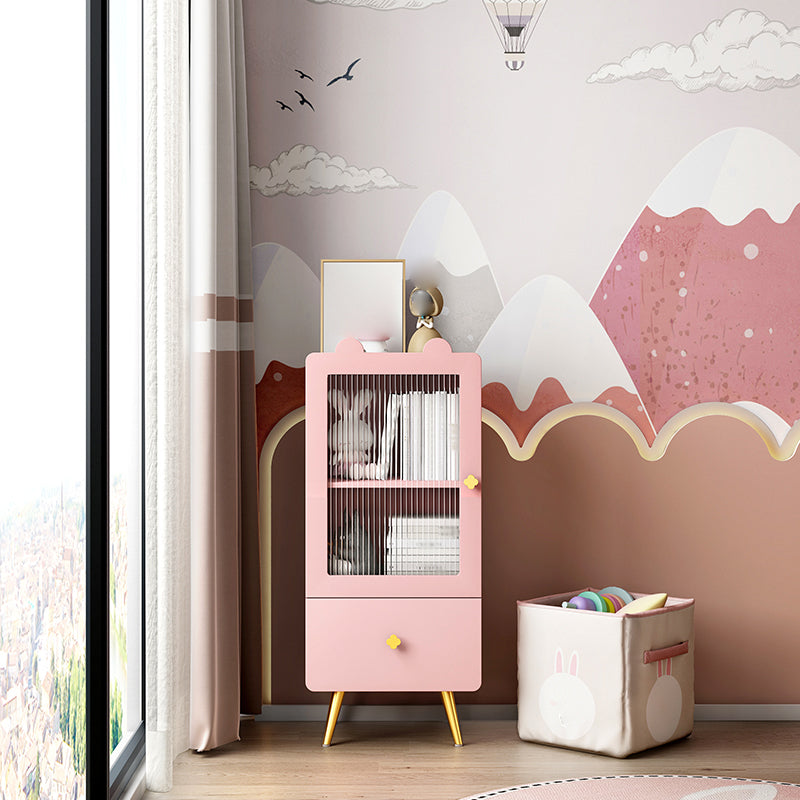 Contemporary Bookcase Closed Back Vertical Shelf Bookcase with Drawer Storage