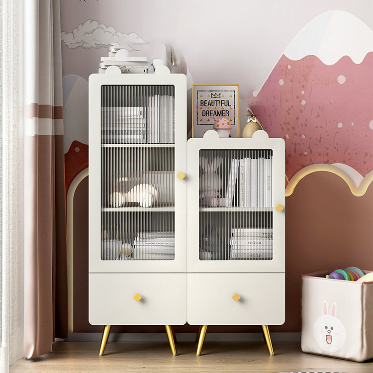 Contemporary Bookcase Closed Back Vertical Shelf Bookcase with Drawer Storage