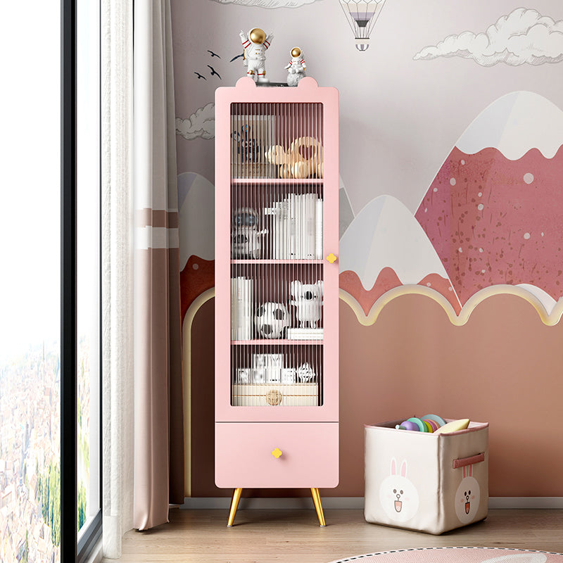 Contemporary Bookcase Closed Back Vertical Shelf Bookcase with Drawer Storage