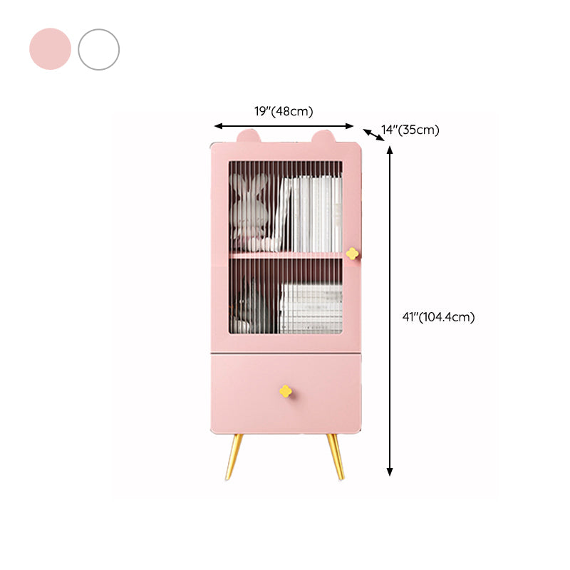 Contemporary Bookcase Closed Back Vertical Shelf Bookcase with Drawer Storage