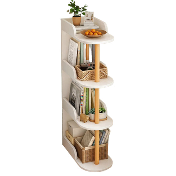 Modern Closed Back Book Shelf Wooden Bookcase for Living Room