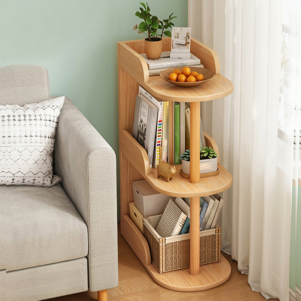 Modern Closed Back Book Shelf Wooden Bookcase for Living Room