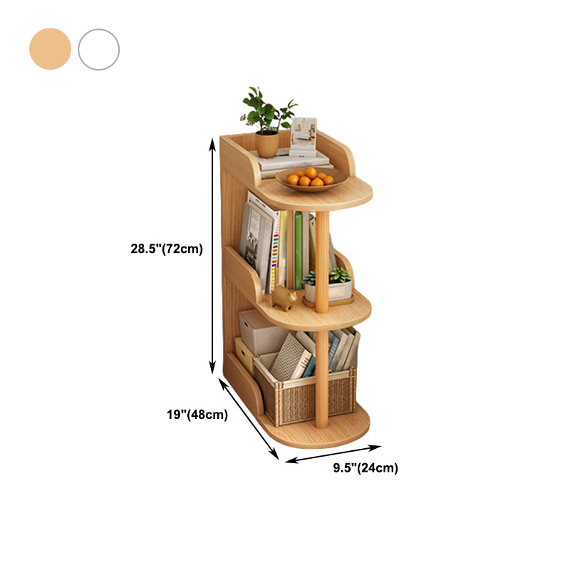 Modern Closed Back Book Shelf Wooden Bookcase for Living Room