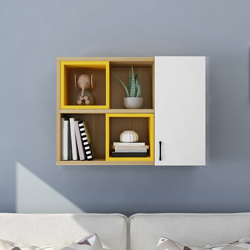 Modern Floating Bookshelf Wooden Wall Mounted Bookcase Shelves Included for Home