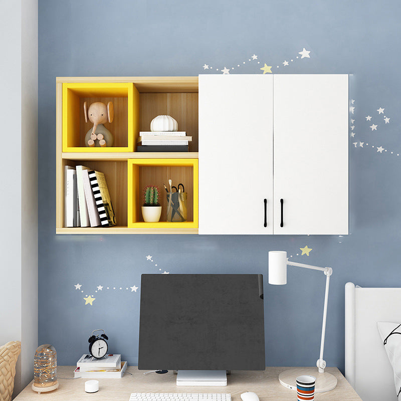 Modern Floating Bookshelf Wooden Wall Mounted Bookcase Shelves Included for Home