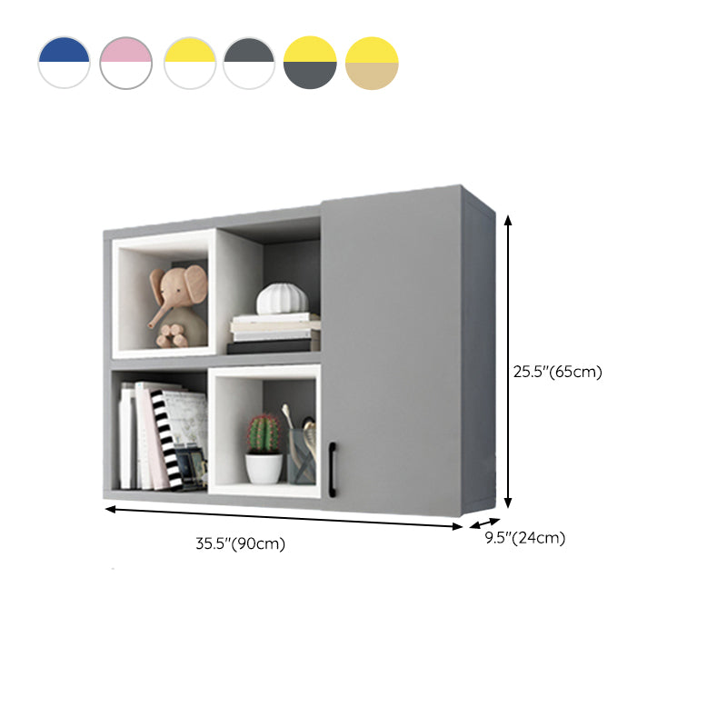 Modern Floating Bookshelf Wooden Wall Mounted Bookcase Shelves Included for Home