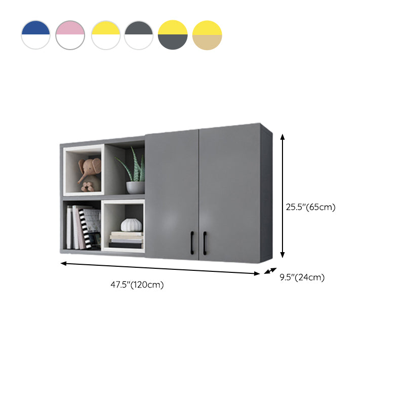 Modern Floating Bookshelf Wooden Wall Mounted Bookcase Shelves Included for Home