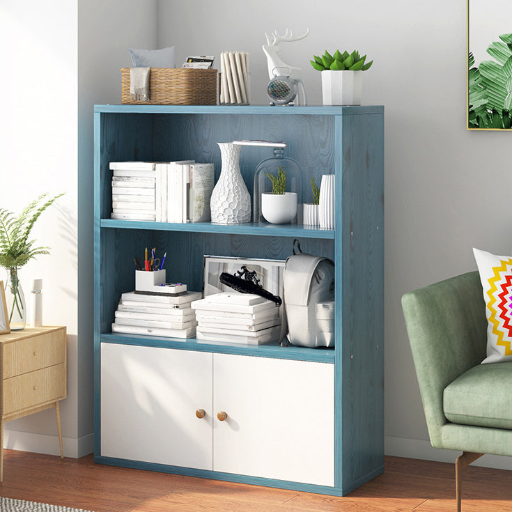 Closed Back Engineered Wood Shelf Bookcase Floor Contemporary Bookshelf with Shelves