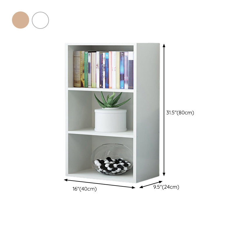 Closed Back Engineered Wood Shelf Bookcase Floor Contemporary Bookshelf with Shelves