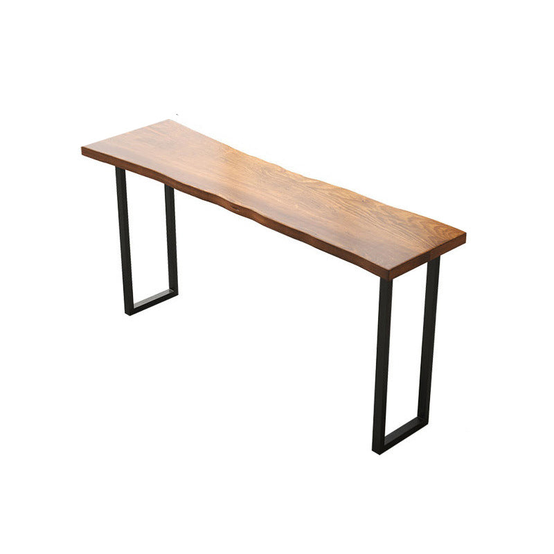 Industrial Bar Table Set 1/4/7 Pieces Solid Wood Counter Table with Backless Stools