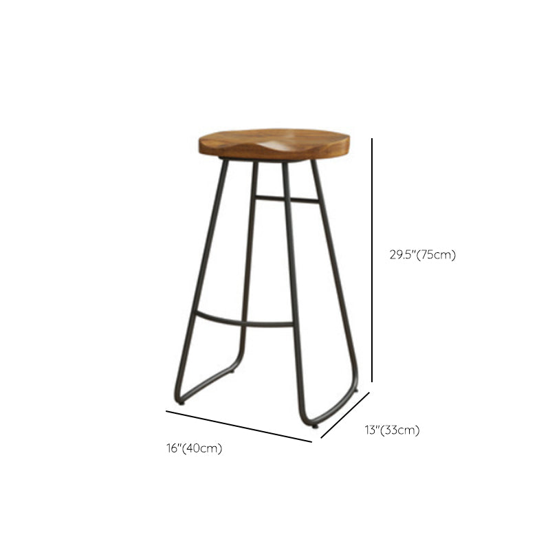 Brown Bar Stool and Table Set 1/4/5 Pieces Solid Wood Pub Table Set