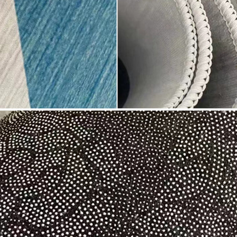 Light Grey Modern Rug Polyester Line Area Rug Washable Rug for Drawing Room