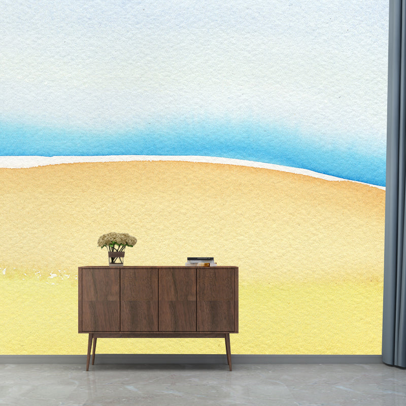 Illustration Stain Resistant Wallpaper Abstract Watercolor Living Room Wall Mural