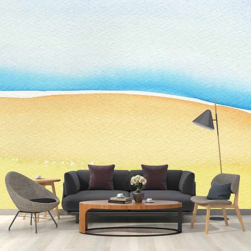 Illustration Stain Resistant Wallpaper Abstract Watercolor Living Room Wall Mural