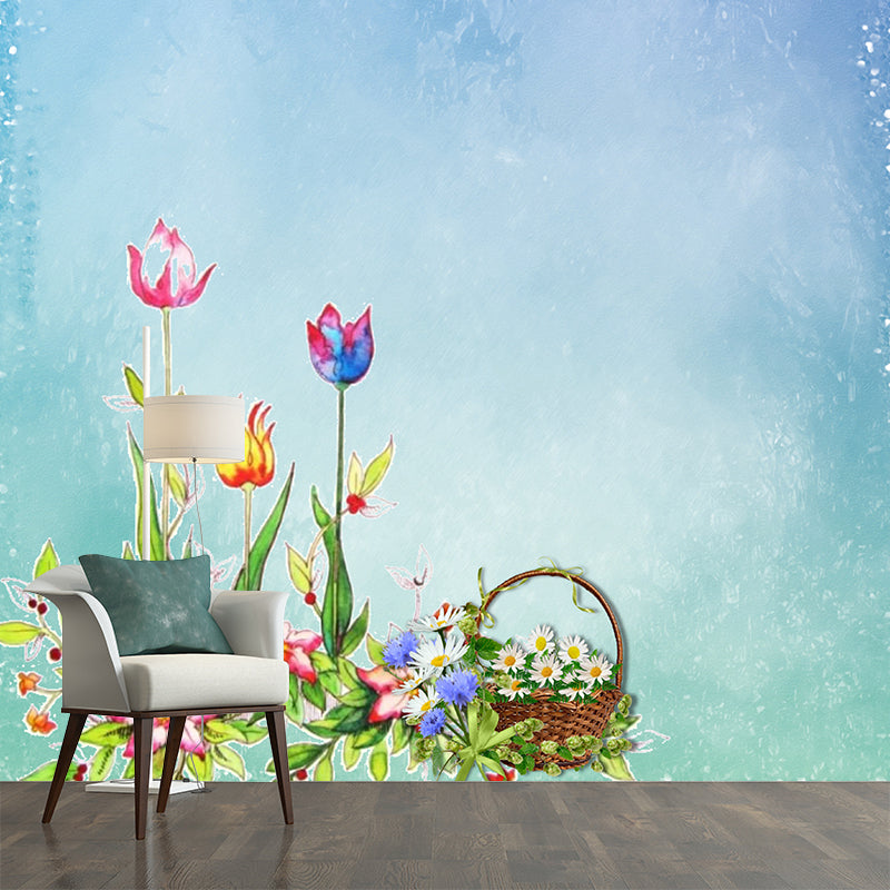 Modern Illustration Mural Wallpaper Plant Decoration Indoor Wall Mural