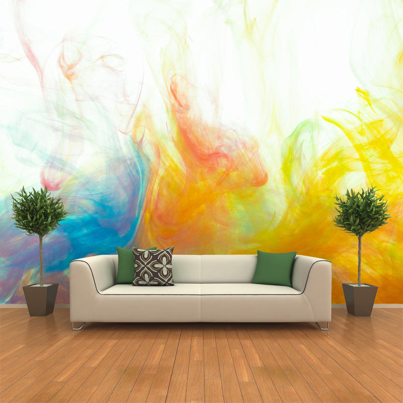 Modern Ink Art Wallpaper Mildew Resistant Sleeping Room Wall Mural