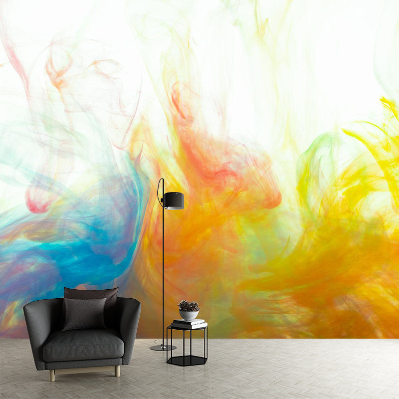 Modern Ink Art Wallpaper Mildew Resistant Sleeping Room Wall Mural