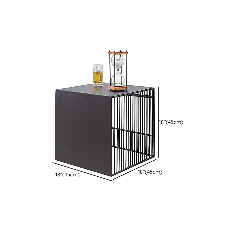 Square Nesting Coffee Table Set Metal Frame Coffee Cocktail Table with Shelf