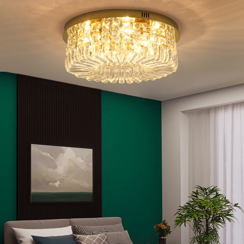 Crystal Geometric Flush Mount Lighting Contemporary Flush Mount Fixture