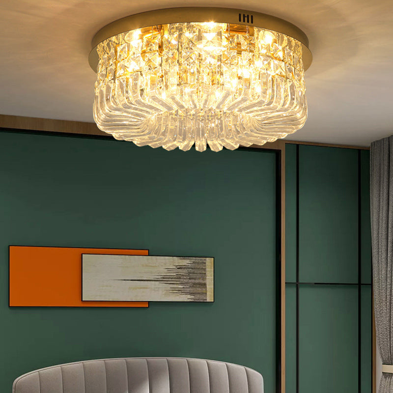 Crystal Geometric Flush Mount Lighting Contemporary Flush Mount Fixture