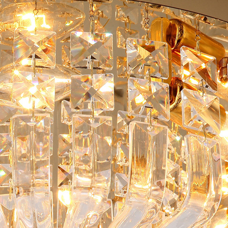 Crystal Geometric Flush Mount Lighting Contemporary Flush Mount Fixture