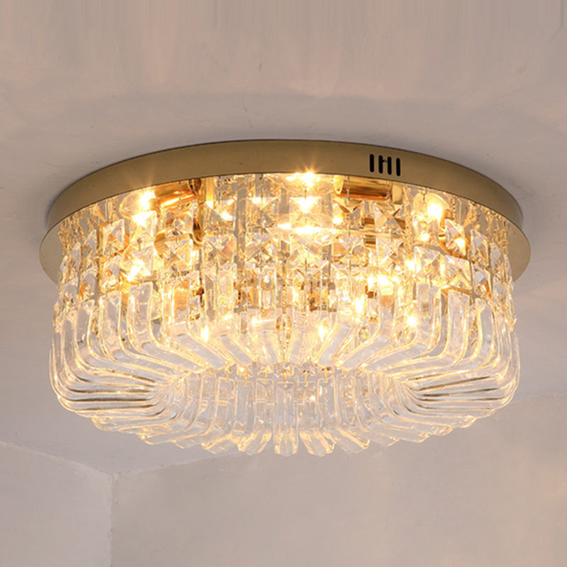 Crystal Geometric Flush Mount Lighting Contemporary Flush Mount Fixture