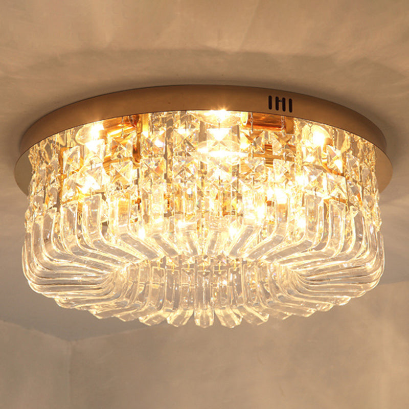 Crystal Geometric Flush Mount Lighting Contemporary Flush Mount Fixture